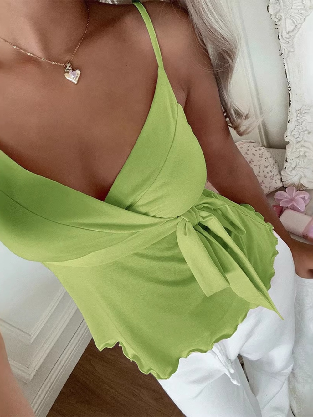 Wrap Tie Surplice Cami - Picture 8 of 15